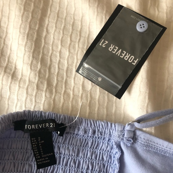 New Cropped Periwinkle Forever 21 Tank Top - Picture 6 of 6